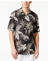 Campia Moda Palm Print Short Sleeve Shirt