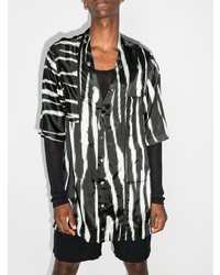 Rick Owens Faun Pixelated Zebra Print Shirt