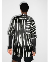 Rick Owens Faun Pixelated Zebra Print Shirt