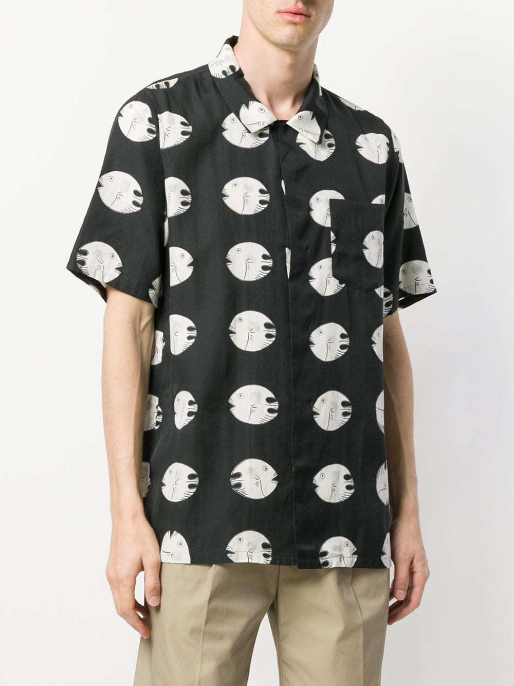 VISVIM Fish Print Shortsleeved Shirt, $1,216 | farfetch.com