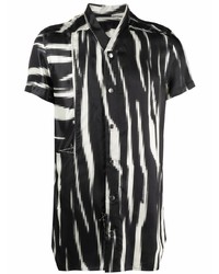 Rick Owens Golf Zebra Print Short Sleeve Shirt