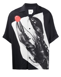 Oamc Lobster Print Oversized Shirt