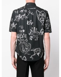 Alexander McQueen Love Print Cotton Shirt