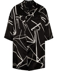 Rick Owens Magnum Tommy Abstract Print Oversized Shirt