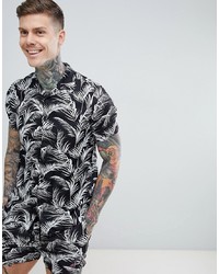 Good For Nothing Muscle Shirt In Black Palm Print