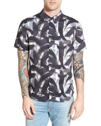 NATIVE YOUTH Trim Fit Short Sleeve Print Woven Shirt