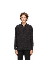 Saint Laurent Black Silk Speckle Shirt