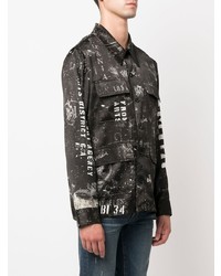 Amiri Logo Print Satin Shirt