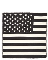 Givenchy American Flag Wool Silk Scarf