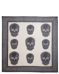Alexander McQueen Skull Stitch Printed Silk Shawl