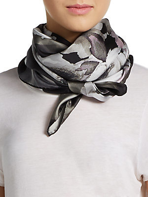 silk scarf valentino watercolor floral lookastic scarfs