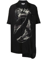 Yohji Yamamoto Graphic Print Silk Shirt