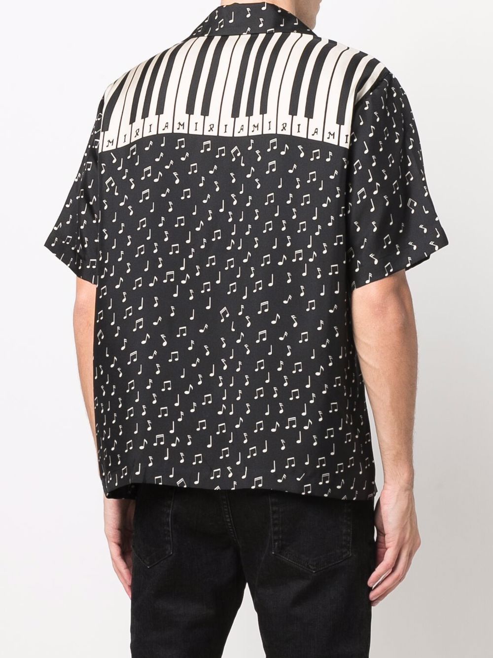 Amiri Music Note Print Silk Bowling Shirt, $809 | farfetch.com | Lookastic