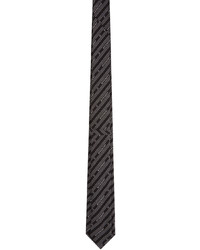 Givenchy Black White Chain Degrade Blade Neck Tie
