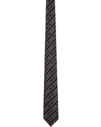 Givenchy Black White Chain Degrade Blade Neck Tie