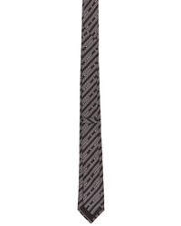Givenchy Black White Jacquard 4g Chain Tie