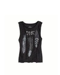 American Eagle Outfitters Feather Graphic Muscle Tank Top Xxs
