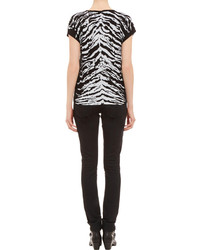 Saint Laurent Tiger Print Sleeveless T Shirt