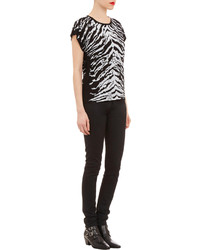Saint Laurent Tiger Print Sleeveless T Shirt