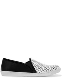 Karl Lagerfeld Printed Leather Slip On Sneakers