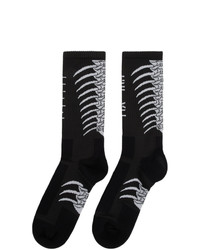 Unravel Black And Grey Bone Socks