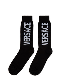 Versace Black And White Logo Socks