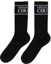 VERSACE JEANS COUTURE Black Cotton Socks