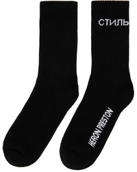 Heron Preston Black Ctnmb Socks