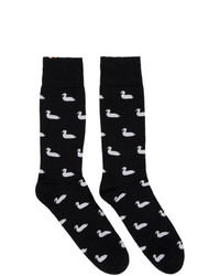 Thom Browne Black Duck Half Drop Socks