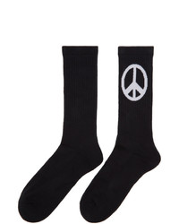 Druthers Black Everyday Peace Crew Socks