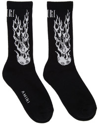 Amiri Black Flames Socks