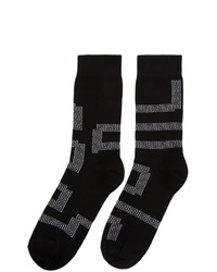Versace Black Greek Socks