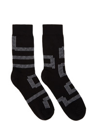 Versace Black Greek Socks