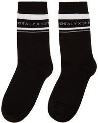 1017 Alyx 9Sm Black Horizontal Stripe Logo Socks