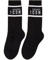 DSQUARED2 Black Icon Tennis Socks