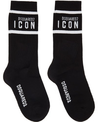 DSQUARED2 Black Icon Tennis Socks