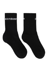 PACO RABANNE Black Logo Socks