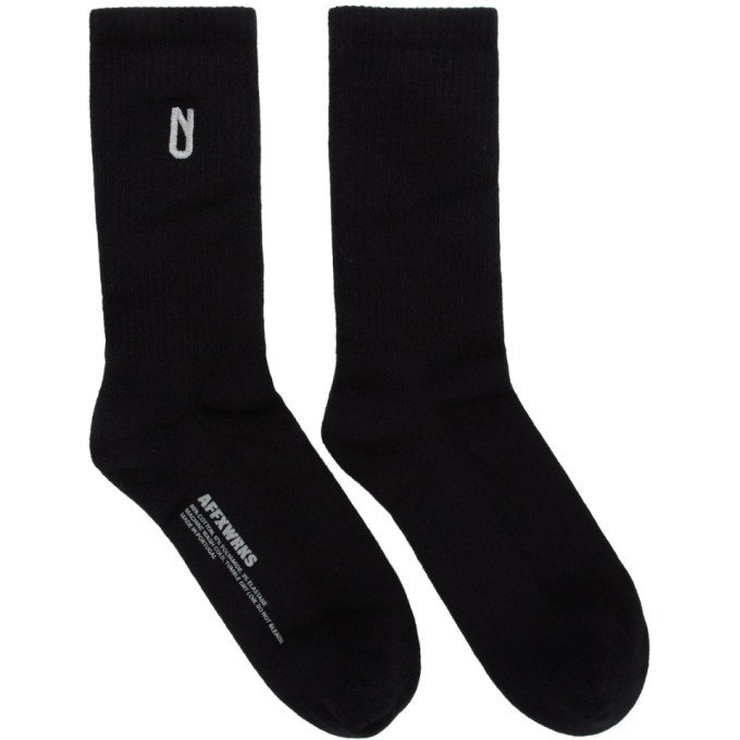 AFFIX Black Long Socks, $17 | SSENSE | Lookastic