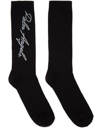 Palm Angels Black Miami Logo Socks