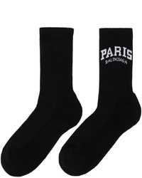 Balenciaga Black Paris Tennis Socks