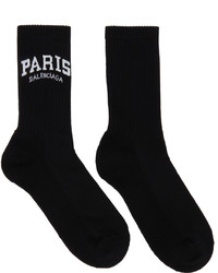 Balenciaga Black Paris Tennis Socks