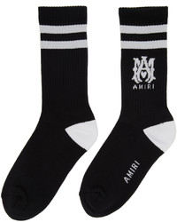 Amiri Black Ribbed Ma Socks