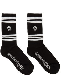 Alexander McQueen Black Skull Sports Socks