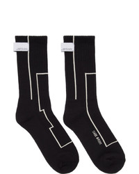 C2h4 Black Stai Linell Label Socks