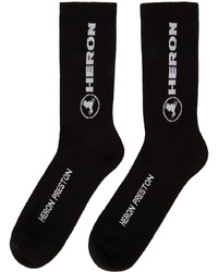 Heron Preston Black White Heron Long Socks