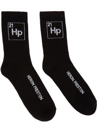 Heron Preston Black White Long Hp Periodic Socks