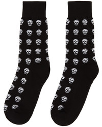 Alexander McQueen Black White Skull Socks