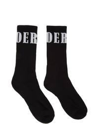 Rhude Black Wrap Logo Socks