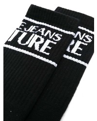 VERSACE JEANS COUTURE Intarsia Knit Logo Socks