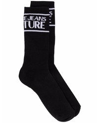 VERSACE JEANS COUTURE Logo Print Ribbed Socks